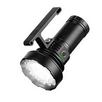 Linterna LED Láser Blanca 30*XT45 de 10000 Lúmenes, Alta Potencia, Integrada con Iluminación de Alcance y Proyección, Recargable y Portátil