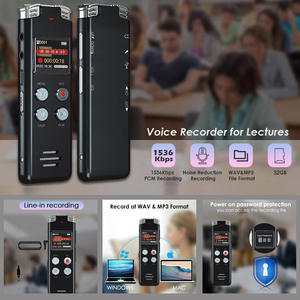 Enregistreur vocal numérique L357 personnalisé en usine, 64 Go, réduction du bruit, enregistreur audio, dictaphone à activation vocale pour étudiants - Product Image 6