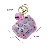 Mini Hamster Jeu De Mémoire Jouet Porte-clés Led Électronique Hamster Bouton Machine De Jeu Drôle Coloré Whack Une Taupe Porte-clés Jouet