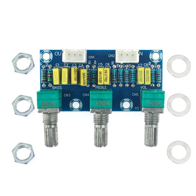 Hot XH-M802 Passive Tone Control Board Hi-Fi Audio Preamplifier Module for Bass/Treble Adjustment Preamp EQ for Amplifier