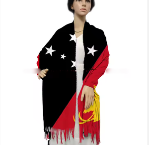 Bufanda de Invierno para Mujer con <span class=keywords><strong>la</strong></span> Bandera de Paraguay, Bufanda de Pashmina Suave y Cálida con Flecos - Product Image 2