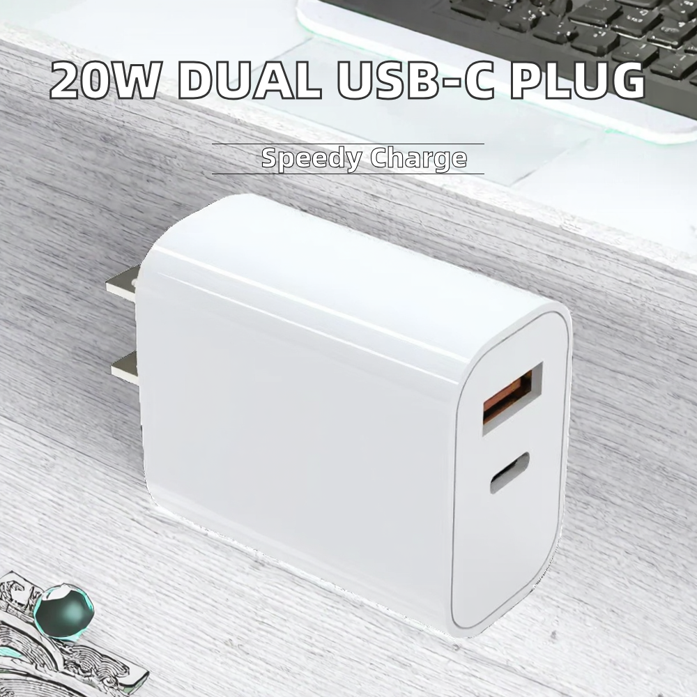 45W GaN Fast Charger USB-A + Type-C Dual Ports PD3.1 Eco-Friendly PC Fireproof Material OTP US Plug Mobile Phones Smart Watches · image 6
