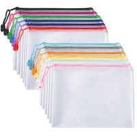 Sacs de rangement en PVC imperméables et économiques avec fermetures éclair et impression sérigraphique pour le stockage personnalisable des fournitures de bureau et scolaires