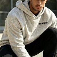 Hoodie polos custom streetwear unisex berbahan katun fleece ukuran besar, kualitas tinggi dengan sablon flock.
