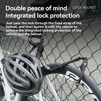 ROCKBROS Chaîne antivol à clé en acier durable 59,5 cm pour trottinette électrique, vélo d'équilibre, VTT et vélo de route