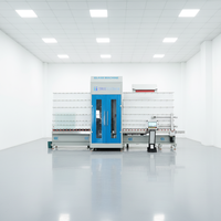 Machine de perçage vertical de verre haute performance avec système PLC et transmission par engrenages pour pieds de table en verre et composants de meubles