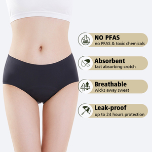 Culottes menstruelles Lynmiss pour femmes, anti-fuites, sans coutures, respirantes, antibactériennes, séchage rapide, écologiques - Product Image 3