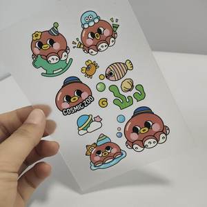 ملصقات ذاتية اللصق من البي في سي على شكل أخطبوط من حديقة الحيوان الكونية - ملصقات زخرفية كرتونية مقاومة للماء لغطاء الهاتف - Product Image 5