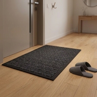Tapis d'entrée personnalisable antidérapant, avec support en caoutchouc robuste, en polyester, pour usage commercial, maison, hôtel, intérieur et extérieur