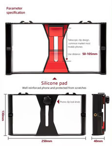 Estabilizador de video para teléfono Grip Vlogging Cage con zapata fría para Video Film Maker Video <span class=keywords><strong>Grapher</strong></span> - Product Image 5