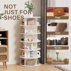 Xoay Dọc Túi Xách Giày Tổ Chức Xoay Giày Tủ Quần Áo 7 Tầng Quay Giày Hiển Thị Tháp Cho Tủ Quần Áo - Product Image 4