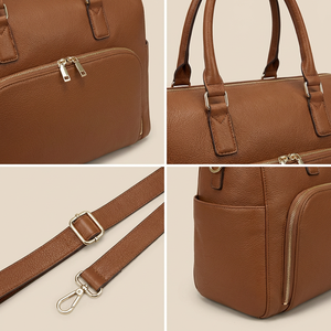 cuir véritable maman fourre-tout grande capacité bébé organisateur sacs avec poche <span class=keywords><strong>pour</strong></span> bouteille voyage <span class=keywords><strong>maternité</strong></span> OEM fabricant - Product Image 3