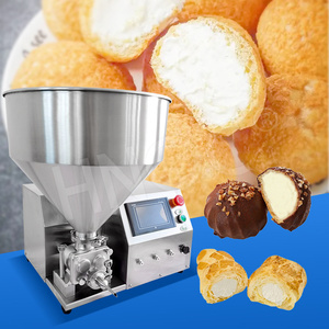 Semiautomático Pan Jelly Filler <span class=keywords><strong>Puff</strong></span> Jam Inyectar Cake <span class=keywords><strong>Donut</strong></span> Relleno Inyector Máquina de chocolate Depositante de crema - Product Image 1