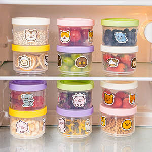 Nuevo contenedor redondo para almacenamiento de alimentos con tapa con clip, plástico transparente hermético para jengibre, ajo, cebollas, uso doméstico - Product Image 2