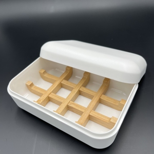 Portasapone <span class=keywords><strong>da</strong></span> viaggio in fibra di bambù <span class=keywords><strong>da</strong></span> bagno portasapone <span class=keywords><strong>da</strong></span> viaggio portasapone in bambù con coperchio per viaggi escursionismo all'aperto campeggio - Product Image 2