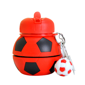 Nueva Botella de Agua de Silicona Roja y Negra Personalizada, Libre de BPA, para Niños - Product Image 2