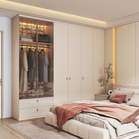 Table de toilette pliante moderne et écologique avec portes coulissantes, étagères réglables, construction en bois durable, grande capacité, 5+ chambres