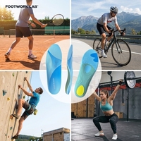 Semelles orthopédiques à soutien de la voûte plantaire en fibre de carbone, semelles de sport anti-transpiration, semelles confortables pour la marche