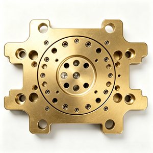 Placa de Posicionamiento Modular de Latón Mecanizada por CNC Personalizada, Base de Herramienta de Precisión Multiagujeros para Equipos de Prueba de Automatización - Product Image 1