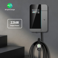 Tipo 1/Tipo 2/GBT/NACS 	 Cargador de Pared Inteligente para Vehículos Eléctricos de 22 kW, IP65 Resistente al Agua, con WiFi, RFID, OCPP, DLB, para Uso en Estaciones de Carga al Aire Libre