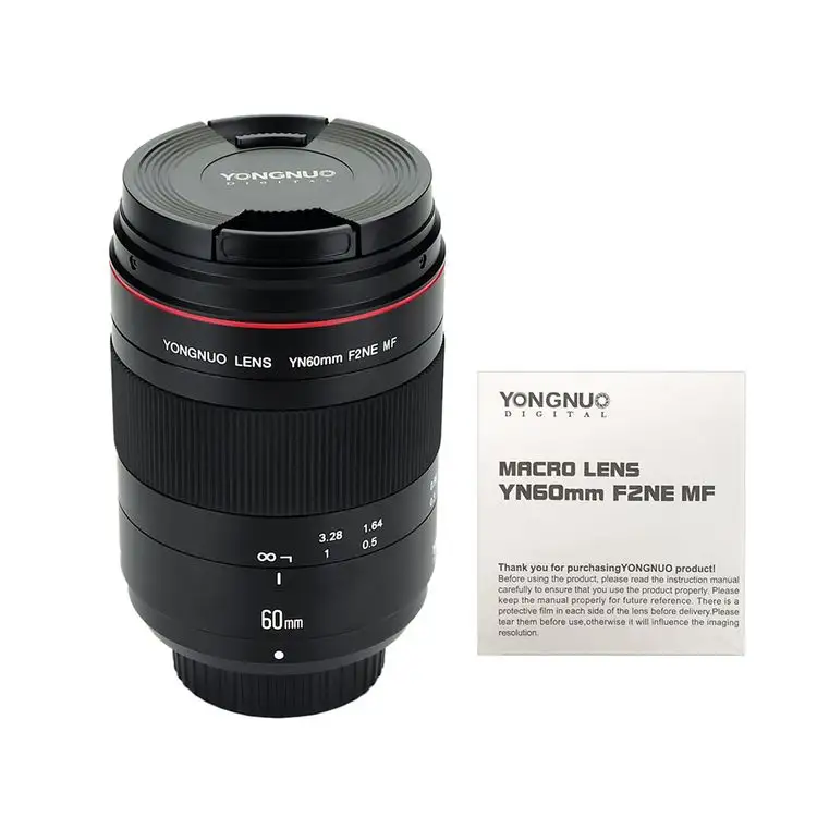 YONGNUO YN60mm F2 MF Macro Obiettivo della fotocamera 60 millimetri per Canon EOS 70D 5DMK II 5DIII 600D 700D DSLR <span class=keywords><strong>nikon</strong></span> F2NE