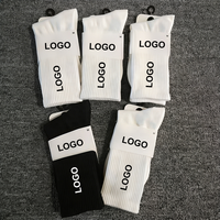 Chaussettes de sport décontractées respirantes en coton avec logo personnalisé, broderie, grip pour le basketball, pour hommes et femmes