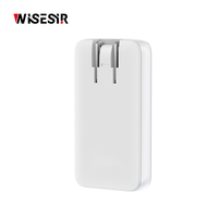 Bloc chargeur universel WISESIR 65W GaN PD 3.0, adaptateur de charge rapide pour ordinateur portable avec ports USB-C et USB-A, protection OTP/OVP