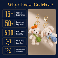 Porte-clés en peluche chien bouclé personnalisé avec logo, breloque de sac bouledogue, cadeau pour enfants, vente en gros, usine OEM ODM, 12 cm
