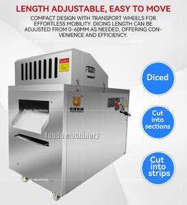 Trancheuse d'agneau entièrement automatique commerciale en acier inoxydable coupant les cubes congelés - Product Image 5