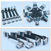 Câble d'extension FFC FPV plat USB 3.0 mâle-femelle avec port coudé à 90 degrés, emballé