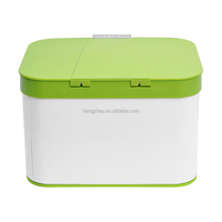 Petit bac à compost en métal pour cuisine intérieure scellée avec couvercle pour conteneur de composteur de déchets alimentaires avec bac à compost domestique