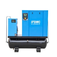 HPDMC 15-HP Total Rotary Vis Compresseur D'air 57CFM-80-Gallon Entièrement Emballé/Sèche-et ASME Réservoir 208-230v/60Hz/3-Phase