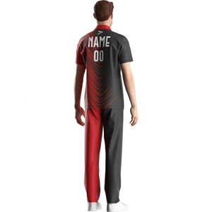 Tenue de sport pour hommes OEM ODM, couleur rouge et vert jaune, maillots de cricket - Product Image 6