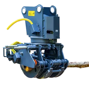 Customized Single Cylinder Hydraulic XUVOL Grapple Saw Motor Slew Drive 4-Jaw Steel Holding Type for Smooth Cut