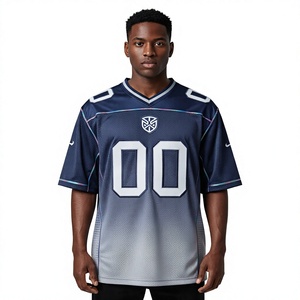 Maillots de baseball personnalisés de haute qualité à col en V, en forme d'éventail, respirants, grandes tailles, imprimés par transfert thermique, 100 % polyester - Product Image 1