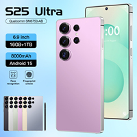 Smartphone Original S25 Ultra 5G avec 16 Go + 1 To, Double SIM, Caméra Arrière 108 MP, Processeur MTK Deca Core, Écran OLED, Compatibilité Cellulaire LTE