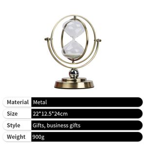 Sablier décoratif de luxe en métal pour la maison, minuteur 3D de 30 minutes avec sable, vente en gros - Product Image 2