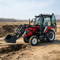 Nouveau tracteur agricole à roues 4x4 de 90 ch et 100 ch avec cabine, moteur diesel, arbre de sortie de puissance, économie d'énergie, consommation de carburant réduite, vente directe