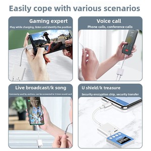 อะแดปเตอร์เสียงดิจิตอลแบบ 2-in-1 พรีเมียม Type-C เป็น <span class=keywords><strong>3</strong></span>.5 มม. และตัวแปลงแจ็คหูฟัง รุ่น T21 รองรับการชาร์จและเสียง - Product Image 5