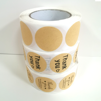 Étiquettes autocollantes personnalisées de haute qualité avec logo estampé à chaud, imperméables, en papier synthétique rond, noir, marque supérieure PTE