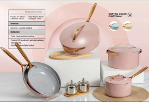 Juego de Utensilios de Cocina de Aluminio Color Crema, Antiadherente, de Lujo, Suministro al por Mayor de Fabricante Chino - Product Image 2