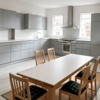 Meilleures ventes : Armoires de cuisine de luxe personnalisées en bois massif multicouche laqué avec îlots pour usage domestique