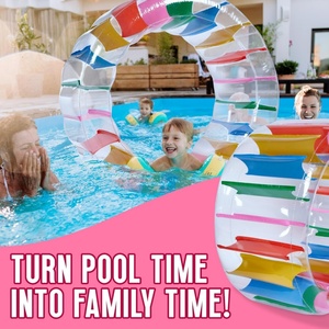 PVC Inflatable Wheel <b>Roller</b> 63*28 Inch Colorful Water Rolling Wheel on the <b>Lawn</b> Lake Beach Party Indoor Outdoor Fun Toys - Product Image 3