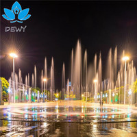 Fontaine musicale moyenne d'extérieur avec LED RGB DMX512 à changement de couleur pour spectacle aquatique nocturne, idéale pour les projets de places publiques et de monuments culturels