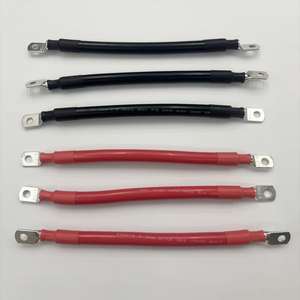 สายแบตเตอรี่รถยนต์สายซิลิโคนอ่อน10/16/25/35mm2พร้อมสายเชื่อม2 4 6 8 AWG 20/30cm สีแดงสีดำสำหรับแบตเตอรี่รถยนต์ - Product Image 4