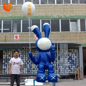 हल्के-अप ट्रेंडी खरगोश फाइबरग्लास मूर्तिकला, मॉल इंटरनेट-प्रसिद्ध चेक-इन आभूषण, वाणिज्यिक आईपी छवि सजावट - Product Image 2