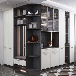 Buffet en bois de style moderne de haute qualité, armoire à vin, grand espace de rangement, artisanat exquis pour salle à manger, salon - Product Image 1