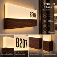 Panneau de signalisation professionnel pour bureau d'entreprise, numéro de bureau, logo, signalétique, plaque, panneau de porte, résistant aux intempéries IP65