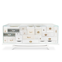 Meubles de salle à manger de design italien, élégance géométrique de luxe, buffets modernes pour hall d'hôtel, villa, appartement