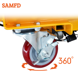 Platform Pengangkat Hidrolik Manual Model Gunting Tunggal SAMFD New Metal Screw, Meja Angkat Mobile untuk Retail - Product Image 2